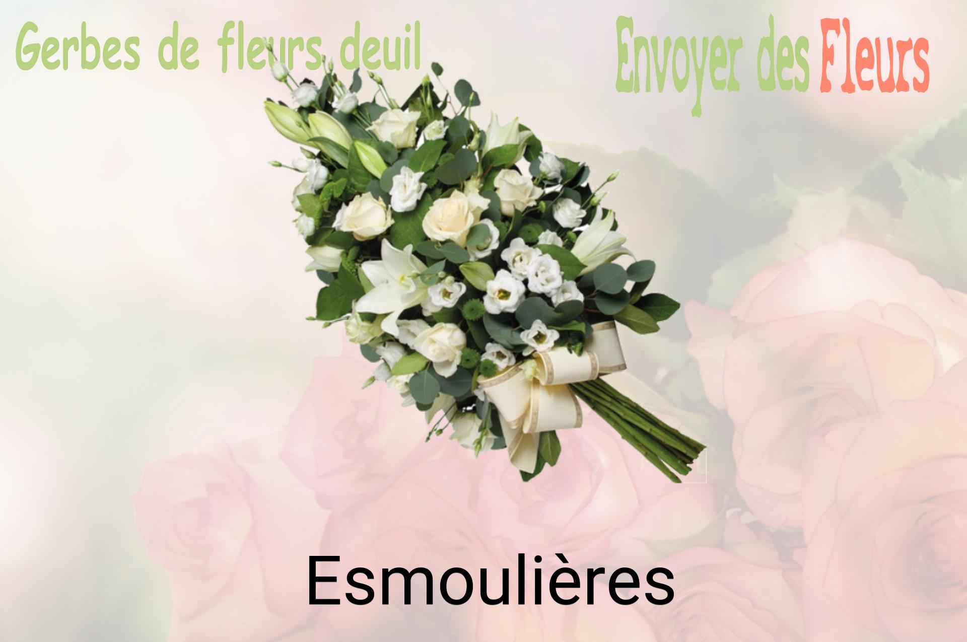 Gerbe de fleurs de deuil livrée à Esmoulières